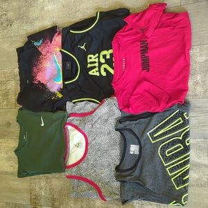 Boys x LG 3 short sleeves, 3 tanks Jordan and Nike
